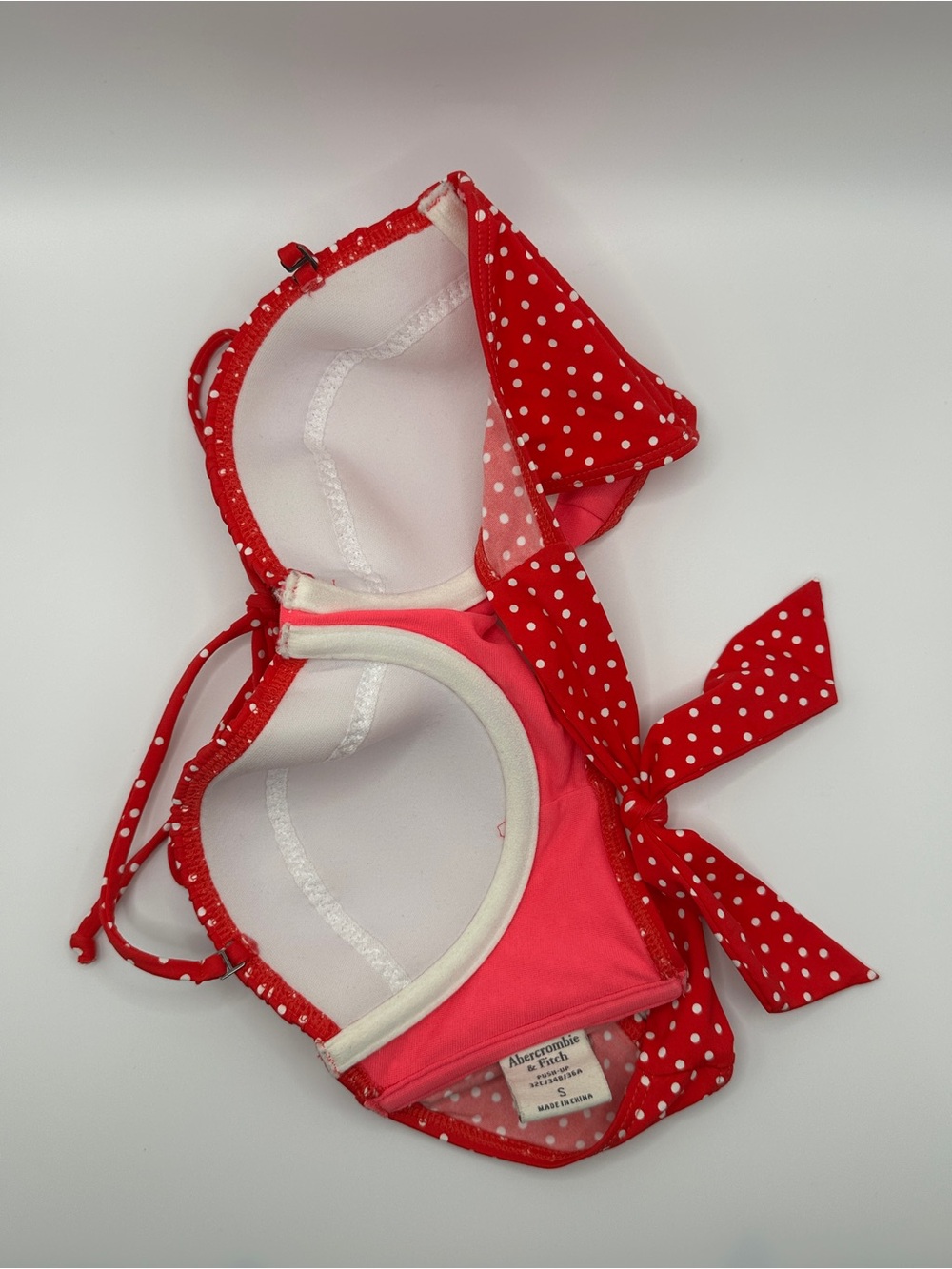 Abercrombie & Fitch Red Polka Dot Bikini Top - Picture 3 of 3
